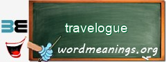 WordMeaning blackboard for travelogue